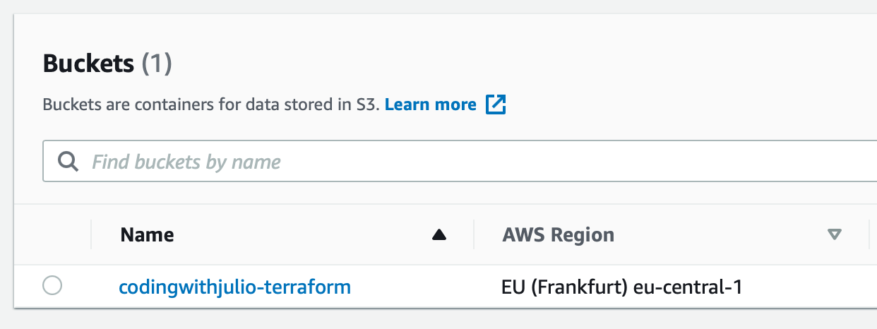 AWS S3 bucket to store terraform's remote state